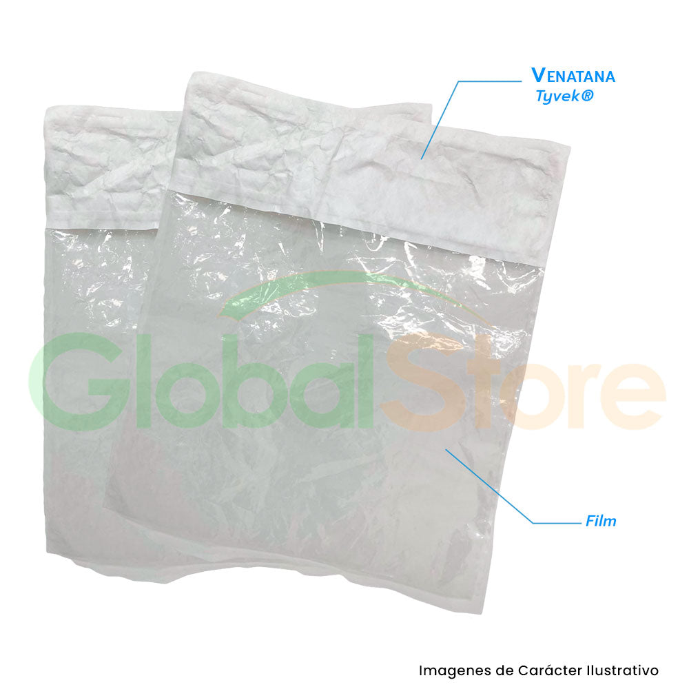 Bolsa de PE con ventana Tyvek Header Bag