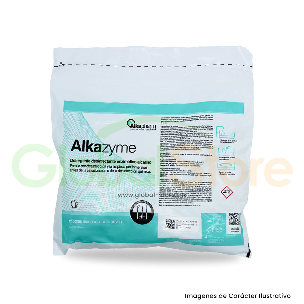 Alkazyme Detergente Mono Enzimático Paquete con 12 sobres