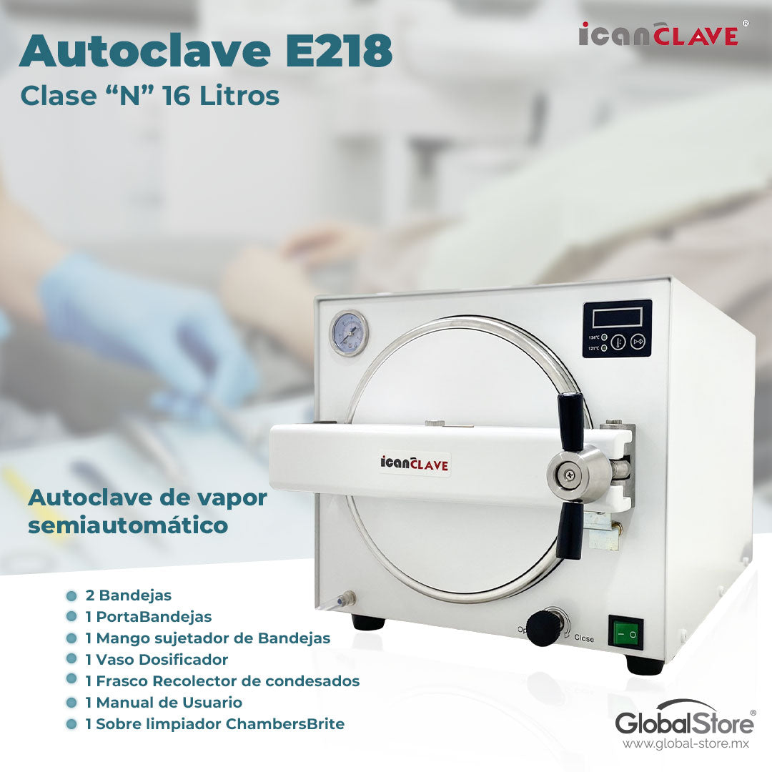 Autoclave de vapor clase N, 16L