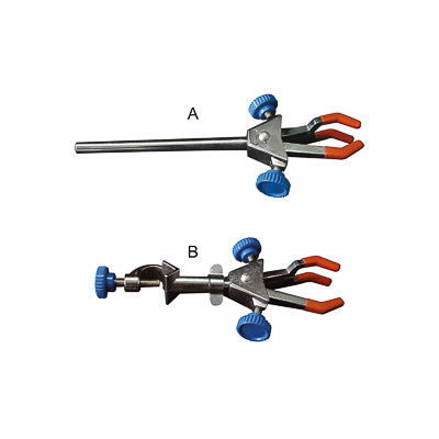 Pinza 3 Dedos Grande Para Laboratorio Con Nuez