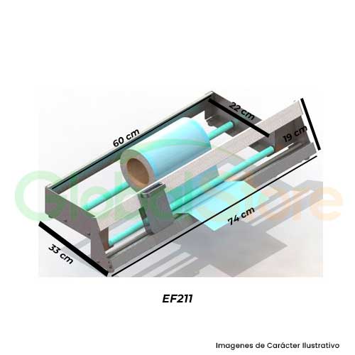 Dispensador de rollos con dispositivos de corte EF211/EF212